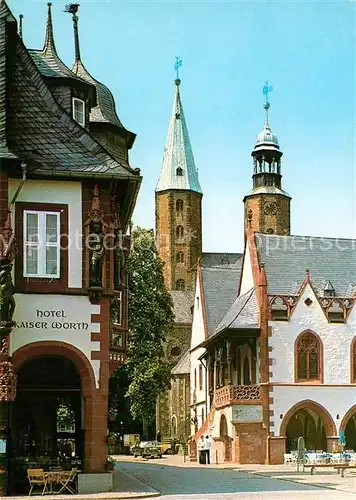 AK / Ansichtskarte Goslar Hotel Kaiser Worth Rathaus Marktkirche Goslar