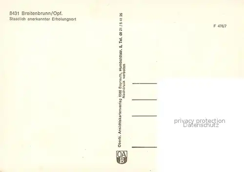 AK / Ansichtskarte Breitenbrunn_Oberpfalz_Neumarkt Panorama Breitenbrunn_Oberpfalz