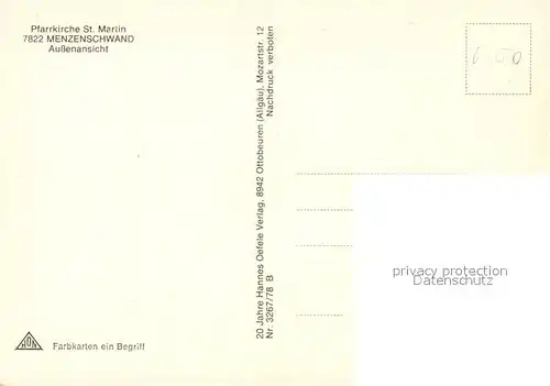 AK / Ansichtskarte Menzenschwand Pfarrkirche Sankt Martin  Menzenschwand