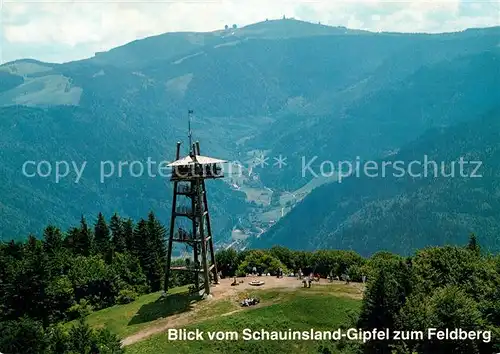 AK / Ansichtskarte Schwarzwald Aussichtsturm Schauinsland Eugen Keidel Turm Schwarzwald