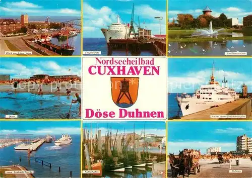 AK / Ansichtskarte Cuxhaven_Doese_Nordseebad Alte Liebe Steubenhoeft Am Wasserturm Doese Seebruecke Neue Seebaederbruecke Kutterhafen Duhnen Cuxhaven_Doese_Nordseebad