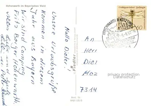 AK / Ansichtskarte Hohenwarth_Koetzting Panorama Hohenwarth Koetzting