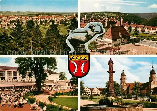 AK / Ansichtskarte Freudenstadt Panorama Park Brunnen  Freudenstadt