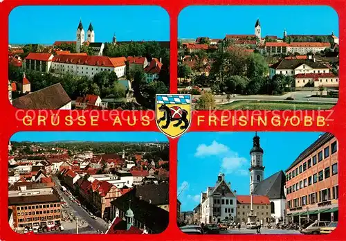 AK / Ansichtskarte Freising_Oberbayern Ortsansicht Kirche Marktplatz Freising Oberbayern