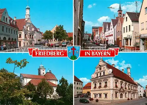 AK / Ansichtskarte Friedberg_Bayern Rathaus Stadtansichten  Friedberg Bayern