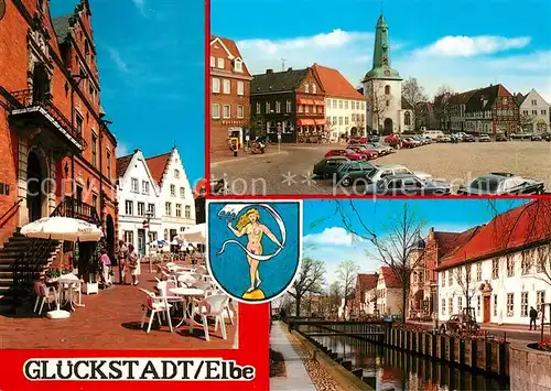 AK / Ansichtskarte Glueckstadt Marktplatz Rathaus Glueckstadt