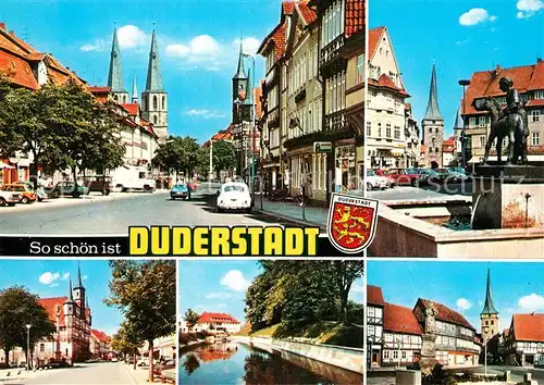 AK / Ansichtskarte Duderstadt Brunnen Kirche Stadttor Stadtansichten Duderstadt