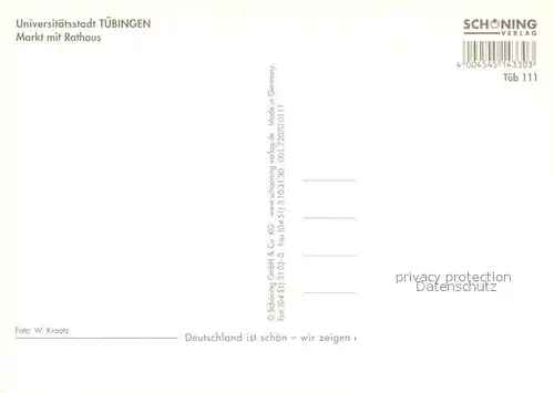 AK / Ansichtskarte Tuebingen Markt Rathaus Tuebingen