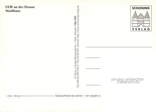 AK / Ansichtskarte Ulm_Donau Stadthaus Ulm_Donau