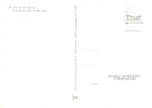 AK / Ansichtskarte Ulm_Donau Fischerviertel Blau Ulm_Donau
