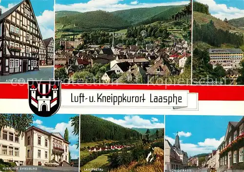 AK / Ansichtskarte Laasphe Alter Winkel Kneippsanatorium Kurklinik Emmaburg Koenigstrasse Laasphe