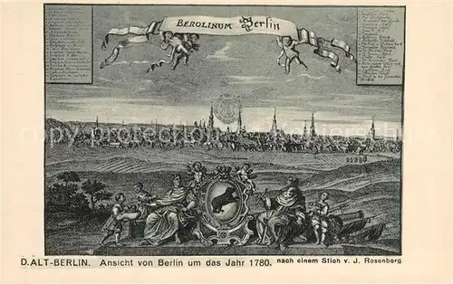 AK / Ansichtskarte Berlin Ansicht aus dem Jahre 1780 Berlin