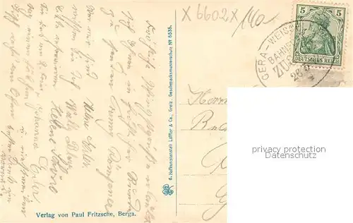 AK / Ansichtskarte Berga_Elster Blick von Wolfsgrube Berga_Elster