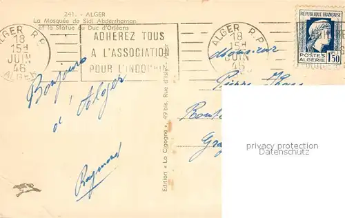 AK / Ansichtskarte Alger_Algerien Mosquee de Sidi Abderrhamon Alger Algerien