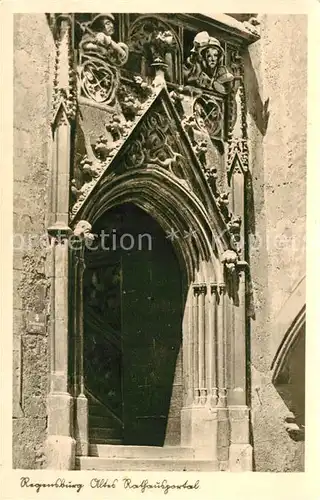 AK / Ansichtskarte Regensburg Rathausportal Regensburg