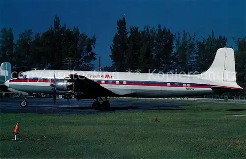 AK / Ansichtskarte Flugzeuge_Zivil Trans Air Douglas DC 7B c n 45342 N1097  Flugzeuge Zivil