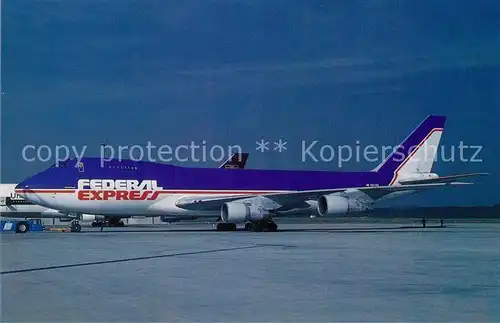 AK / Ansichtskarte Flugzeuge_Zivil Federal Express Boeing 747 249F c n 21827 N631FE  Flugzeuge Zivil