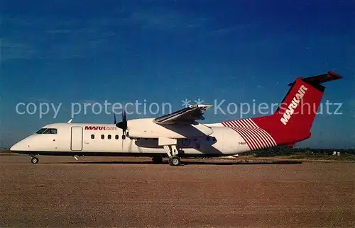 AK / Ansichtskarte Flugzeuge_Zivil Markair DHC Dash 8 300 c n 230 C GLOT  Flugzeuge Zivil