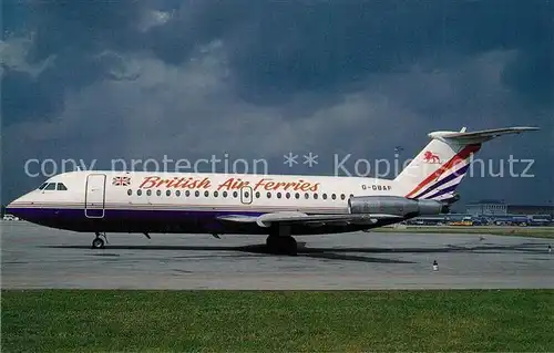 AK / Ansichtskarte Flugzeuge_Zivil British Air Ferries BAe 111 201AC c n 011 G DBAF  Flugzeuge Zivil