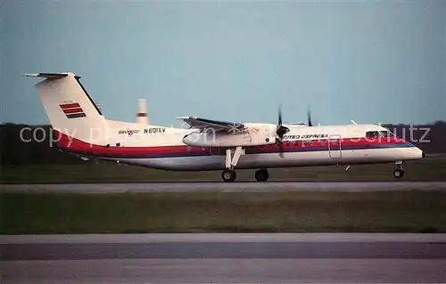AK / Ansichtskarte Flugzeuge_Zivil United Express Presidential Airways De Havilland Dash 8 301  Flugzeuge Zivil