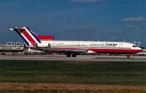 AK / Ansichtskarte Flugzeuge_Zivil Lacsa Boeing 727 2K3 c n 22770 OY SBO Flugzeuge Zivil