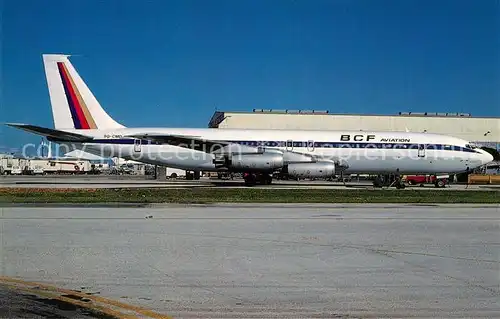 AK / Ansichtskarte Flugzeuge_Zivil BCF Aviation Boeing 707 441 c n 18694 9Q CMD  Flugzeuge Zivil