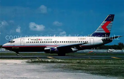 AK / Ansichtskarte Flugzeuge_Zivil Canadian North 737 242C c n 21728 C GNDC  Flugzeuge Zivil