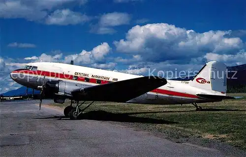 AK / Ansichtskarte Flugzeuge_Zivil Central Mountain Air Douglas DC 3C C 47B DK c n 26643 C FQNF  Flugzeuge Zivil