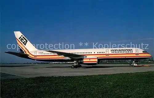 AK / Ansichtskarte Flugzeuge_Zivil Inter European Airways Boeing 757 23A c n 24636 G IEAB  Flugzeuge Zivil