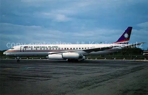 AK / Ansichtskarte Flugzeuge_Zivil Air Marshall Islands Douglas DC 8 62CF c n 46129 N799AL  Flugzeuge Zivil