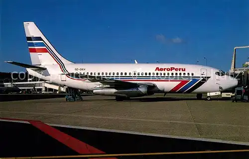 AK / Ansichtskarte Flugzeuge_Zivil Aero Peru Boeing 737 205 c n 20412 SE DKH  Flugzeuge Zivil