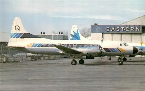 AK / Ansichtskarte Flugzeuge_Zivil Quebec Air Convair 580 C GFHF  Flugzeuge Zivil