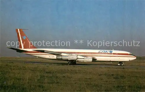 AK / Ansichtskarte Flugzeuge_Zivil Cargo Moravia Airlines Boeing 707 EL AJT Flugzeuge Zivil
