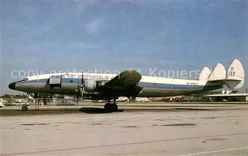 AK / Ansichtskarte Flugzeuge_Zivil Aerochaco S.A. Lockheed L 1049F HI 548CT Flugzeuge Zivil