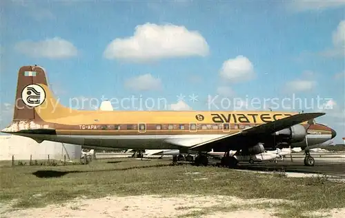 AK / Ansichtskarte Flugzeuge_Zivil Aviateca McDonnell Douglas DC 6 TG APA Flugzeuge Zivil
