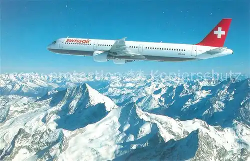 AK / Ansichtskarte Swissair Airbus A321 111  Swissair