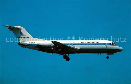 AK / Ansichtskarte Flugzeuge_Zivil Piedmont Airlines Fokker F 28 4000 N117UR c n 11222 Flugzeuge Zivil