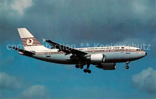 AK / Ansichtskarte Flugzeuge_Zivil THY Turkish Airlines Airbus A310 304 TC JDA MSN 496 Flugzeuge Zivil