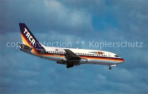 AK / Ansichtskarte Flugzeuge_Zivil Taca International Airlines Boeing 737 210C N4905W MSN 20917 Flugzeuge Zivil