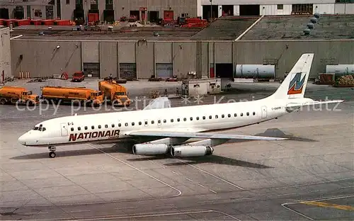 AK / Ansichtskarte Flugzeuge_Zivil Nationair Canada McDonnell Douglas DC 8 62 C GMXR MSN 45925 Flugzeuge Zivil