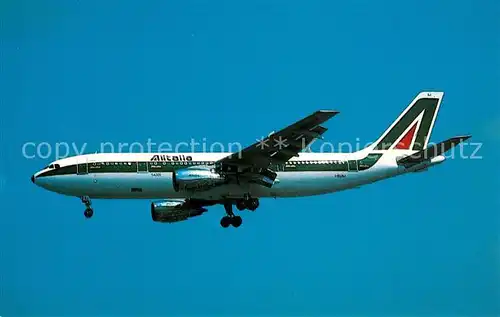 AK / Ansichtskarte Flugzeuge_Zivil Alitalia Airbus A300B4 203 I BUSJ MSN 142 Flugzeuge Zivil