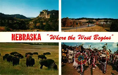 AK / Ansichtskarte Indianer_Native_American Oglala Sioux Omaha Dance Nebraska Wild Cat Hills Buffalo  Indianer_Native_American