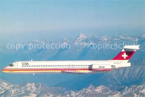 AK / Ansichtskarte Flugzeuge_Zivil CTA MD 87 HB IUB c n 49586  Flugzeuge Zivil