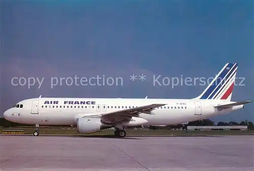 AK / Ansichtskarte Flugzeuge_Zivil Air France Airbus A320 110 F GFKC c n 009 Flugzeuge Zivil