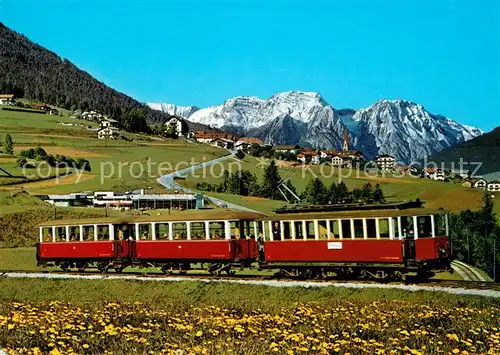 AK / Ansichtskarte Eisenbahn Stubaitalbahn Fulpmes Freischwimmbad Telfes Nordkette Eisenbahn