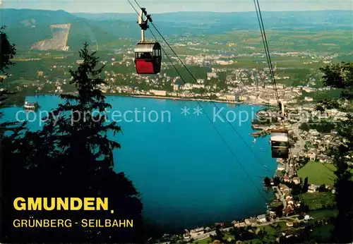 AK / Ansichtskarte Seilbahn Gruenberg Gmunden Traunsee  Seilbahn