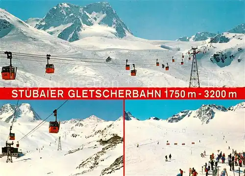 AK / Ansichtskarte Seilbahn Stubaier Gletscherbahn Mittelstation Fernau Dresdner Huette  Seilbahn