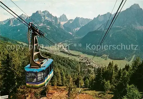 AK / Ansichtskarte Seilbahn Helmbahn Hasenkopfl Funivia Monte Elmo Sexten Sesto  Seilbahn