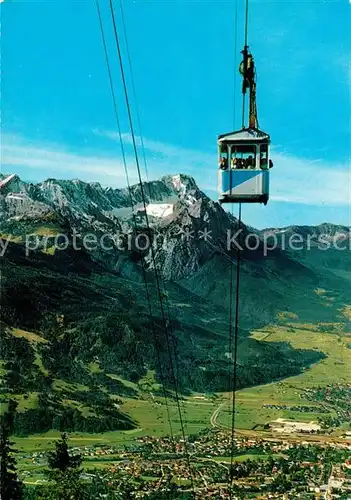 AK / Ansichtskarte Seilbahn Wankbahn Garmisch Partenkirchen Zugspitzgruppe  Seilbahn