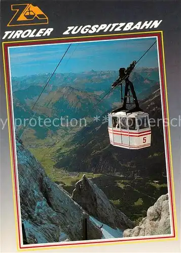 AK / Ansichtskarte Seilbahn Tiroler Zugspitzbahn Ehrwald Lermoos  Seilbahn